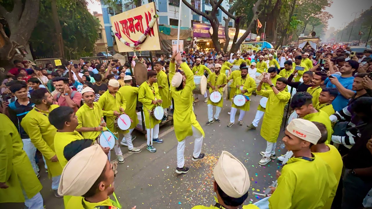 Samna Dhol Tasha Pathak, Mumbai at Charkop Cha Chintamani Aagman Sohala 2025 | Dhol Tasha