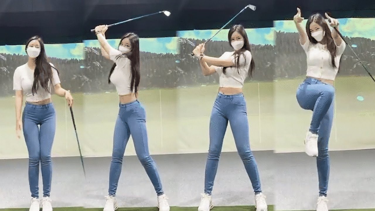 여신 최민채 프로의 어깨 경직러들을 위한  어깨골프레슨!! 칠때만큼은 어깨에 짐 덜어놓고 편하게 치세요:)