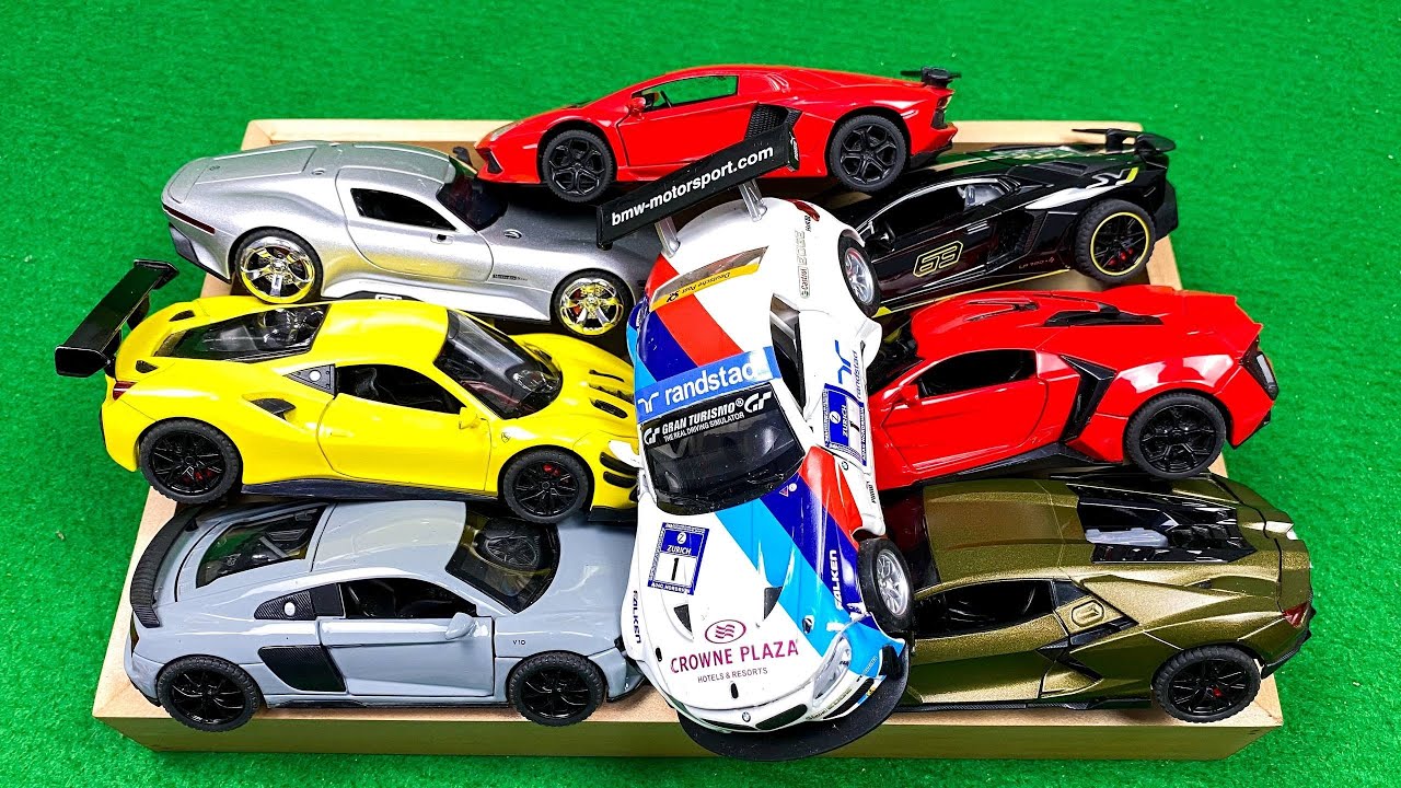 Box Full of Model Cars -Mazda Mx5, Koenigesgg Jesko, Lamborghini Scv12, Byd Yang Wang U8, Toyota Car