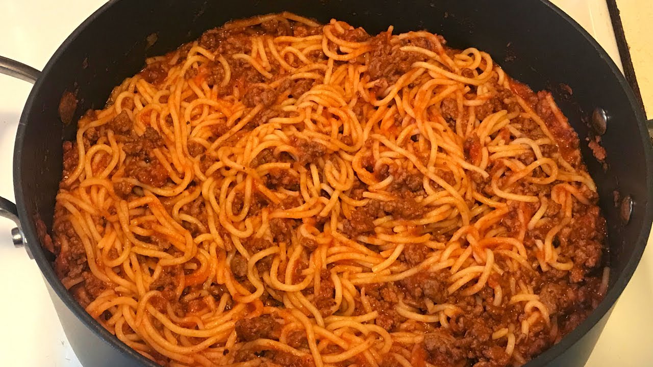Спагетти с говяжьим фаршем | Как приготовить спагетти с мясом | Спагетти с мясным соусом