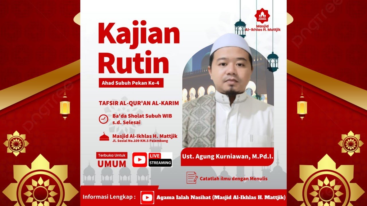 KAJIAN RUTIN AHAD SUBUH PEKAN KE-4 (24 Agustus 2025)