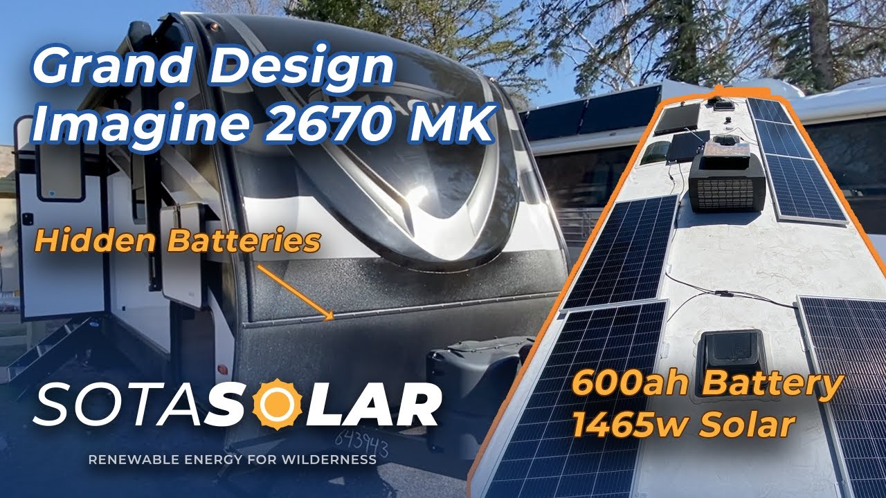 Grand Design Imagine  2670MK  Victron RV Solar System 1465 Watts 600 AH battery