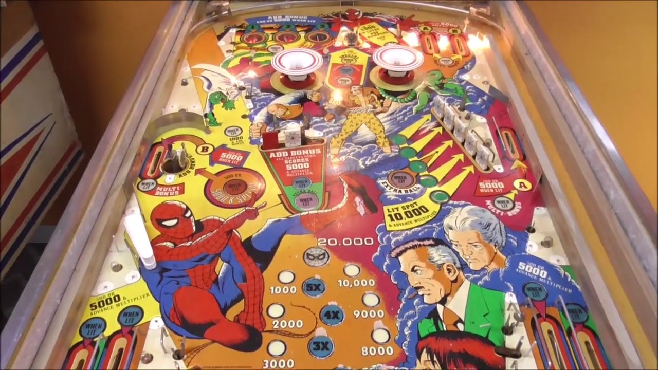 Repainting Gottlieb's 1980 Amazing Spiderman Pinball Playfield!