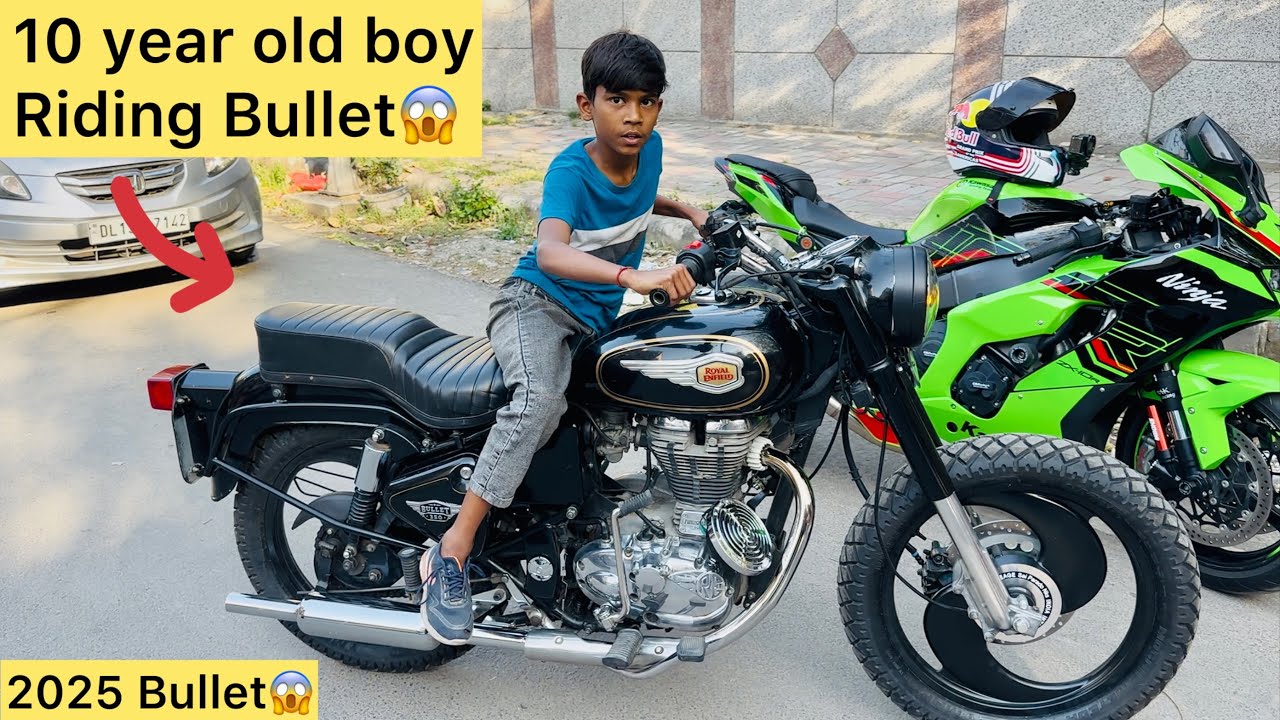 10 Year old boy Riding Bullet😱