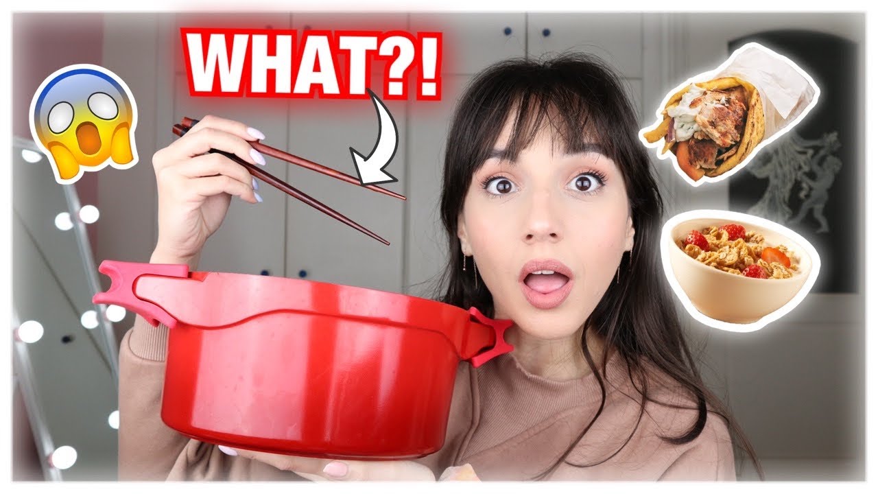Τρώω ΤΑ ΠΑΝΤΑ με CHOPSTICKS για 24 ώρες | Marianna Grfld