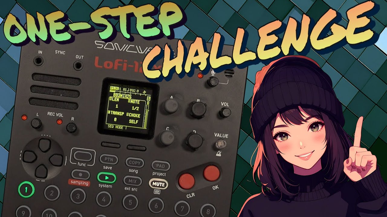 I Made a Beat Using Only One Step on the Lofi-12XT (1 Step Pattern Challenge)