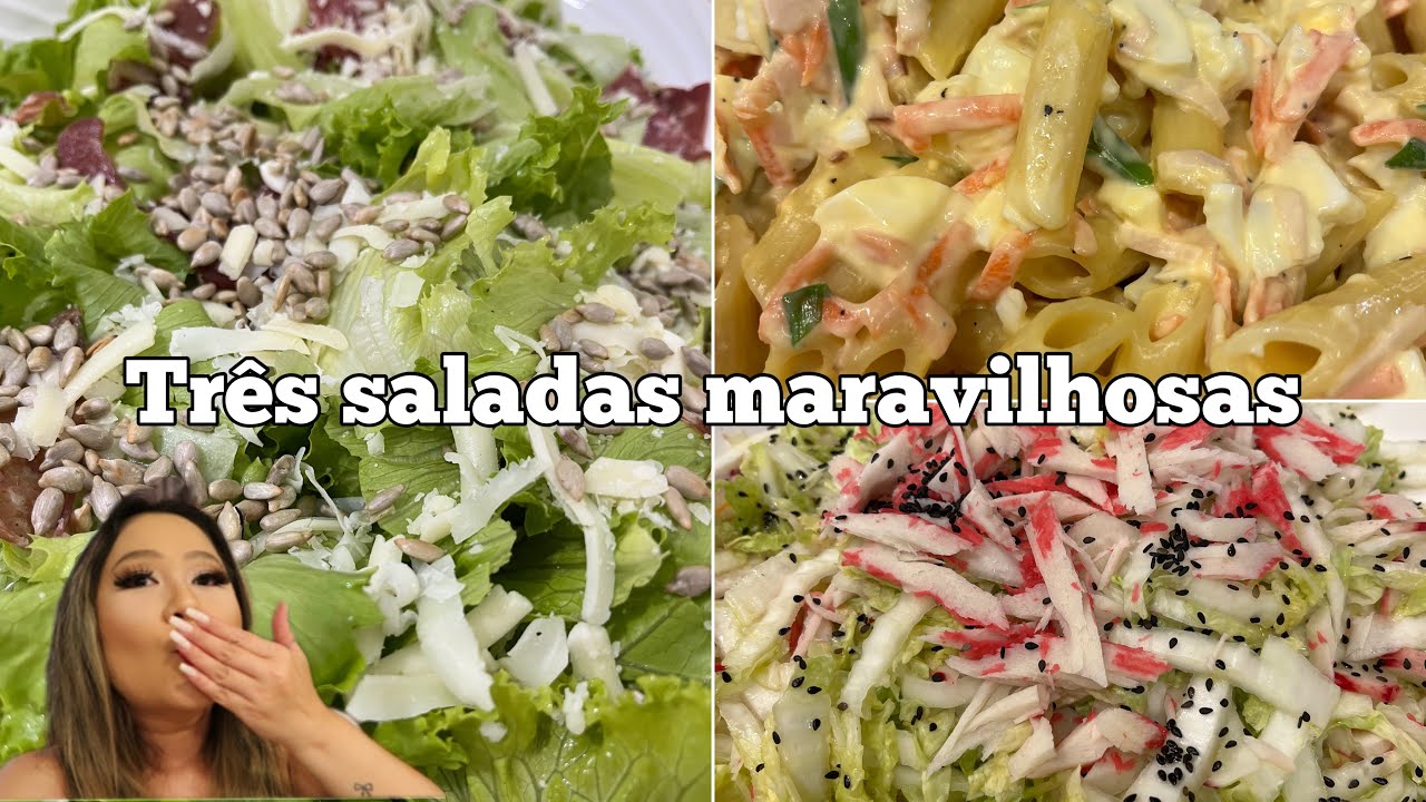 Saladas rápidas pro réveillon: macarronese, acelga com kani e rabanete, folhas requintadas