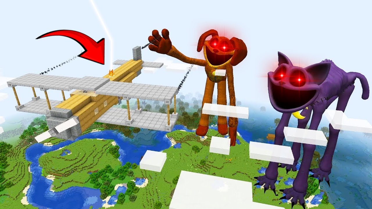 i Found Scary CATNAP 😱 and DOGDAY in Minecraft Part 2 | Minecraft Lunar Moon |