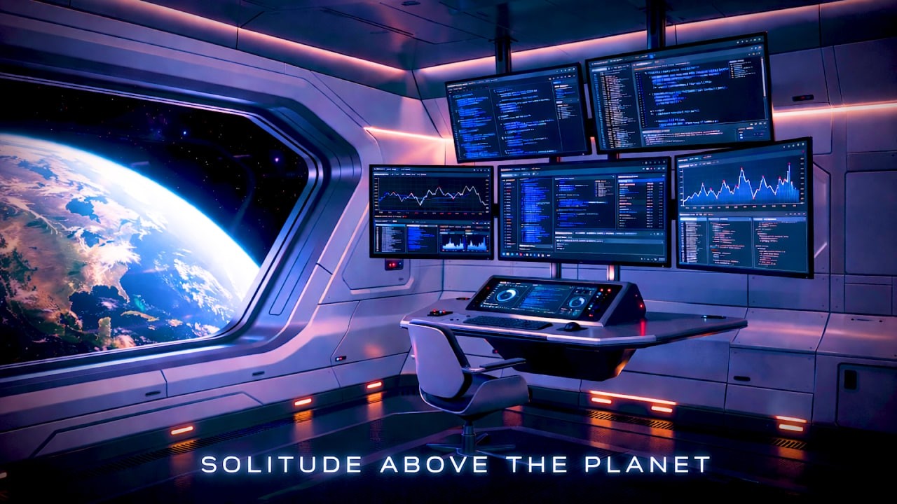 solitude above the planet. sci-fi lounge ambient