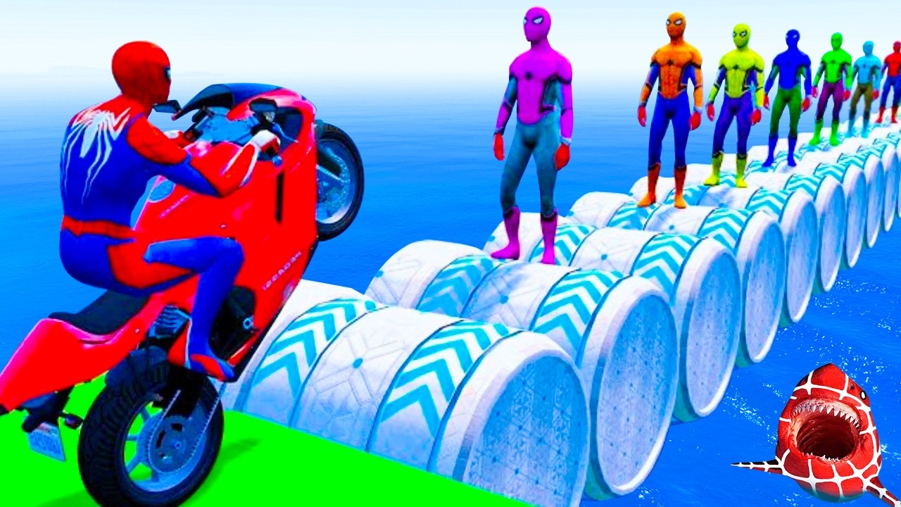 الرجل العنكبوت انقاذ باتمان Spider-Man Rescue batman vs iron man vs venom funny Game GTA 5 superhero
