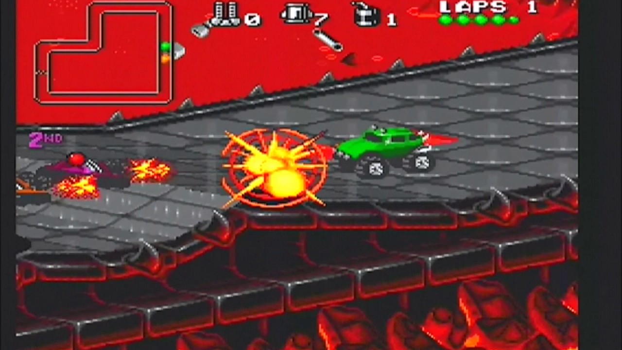 SNES Rock N´ Roll Racing - DIRT DEVIL FINAL CHALLENGE  (Warrior/Inferno/Division A)
