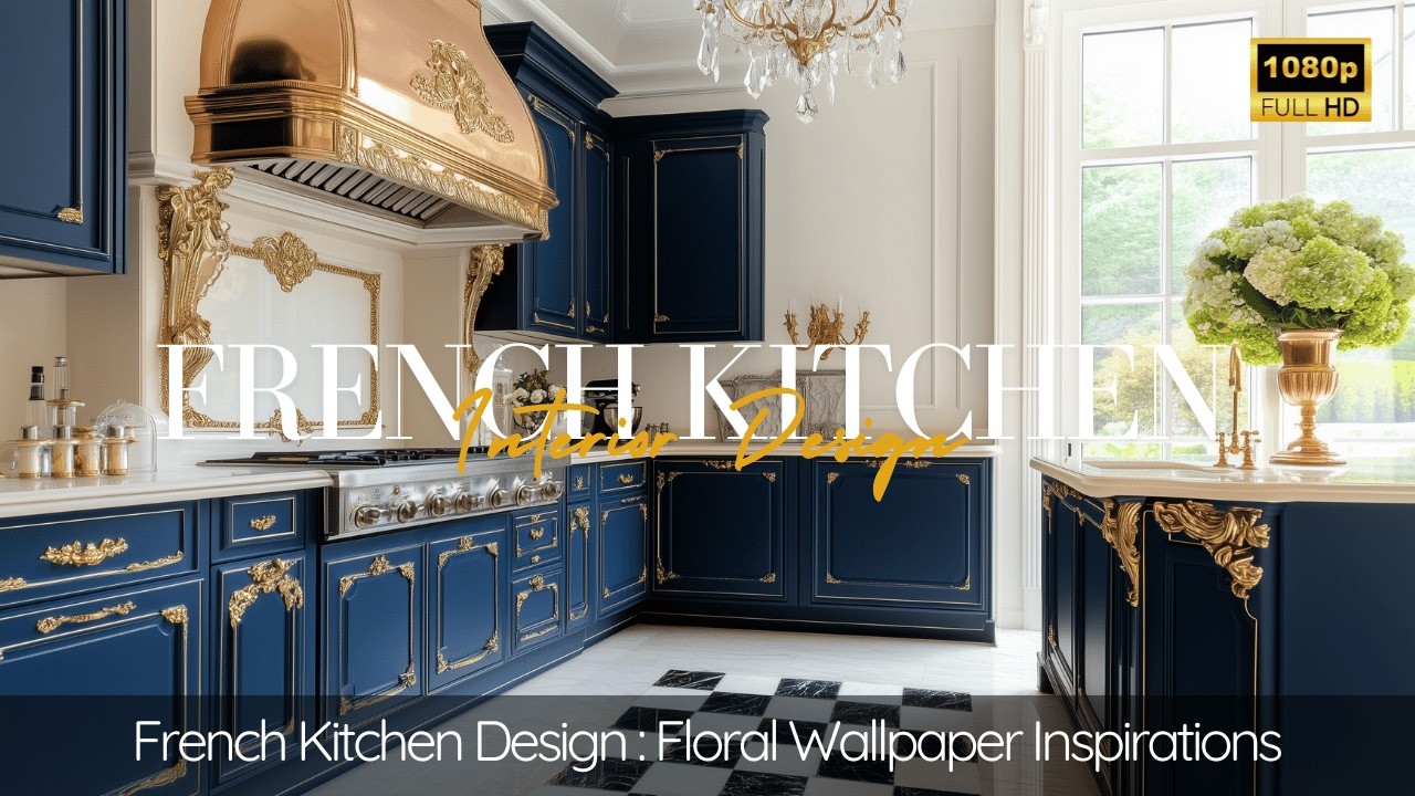 French Kitchen Design : Floral Wallpaper Inspirations