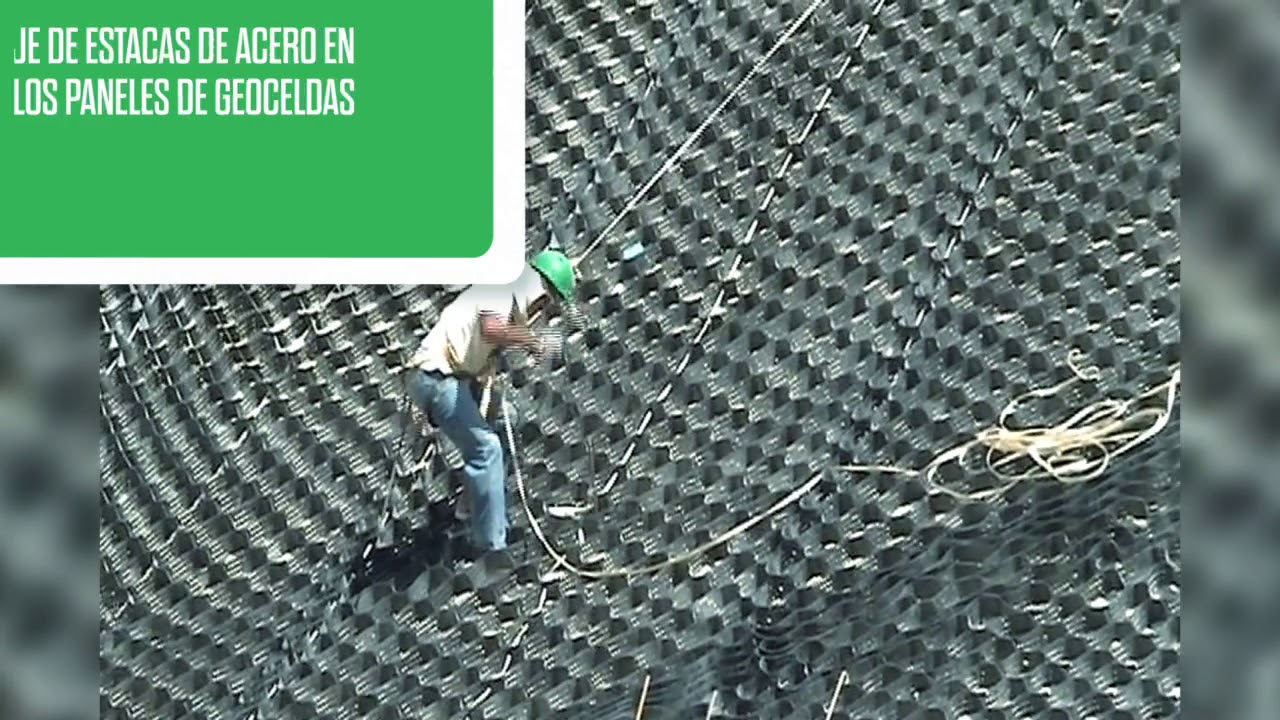 Protección de talud con el sistema de #GeoCeldas