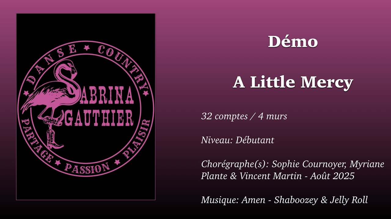 Démo A Little Mercy - Danse Country Sabrina Gauthier