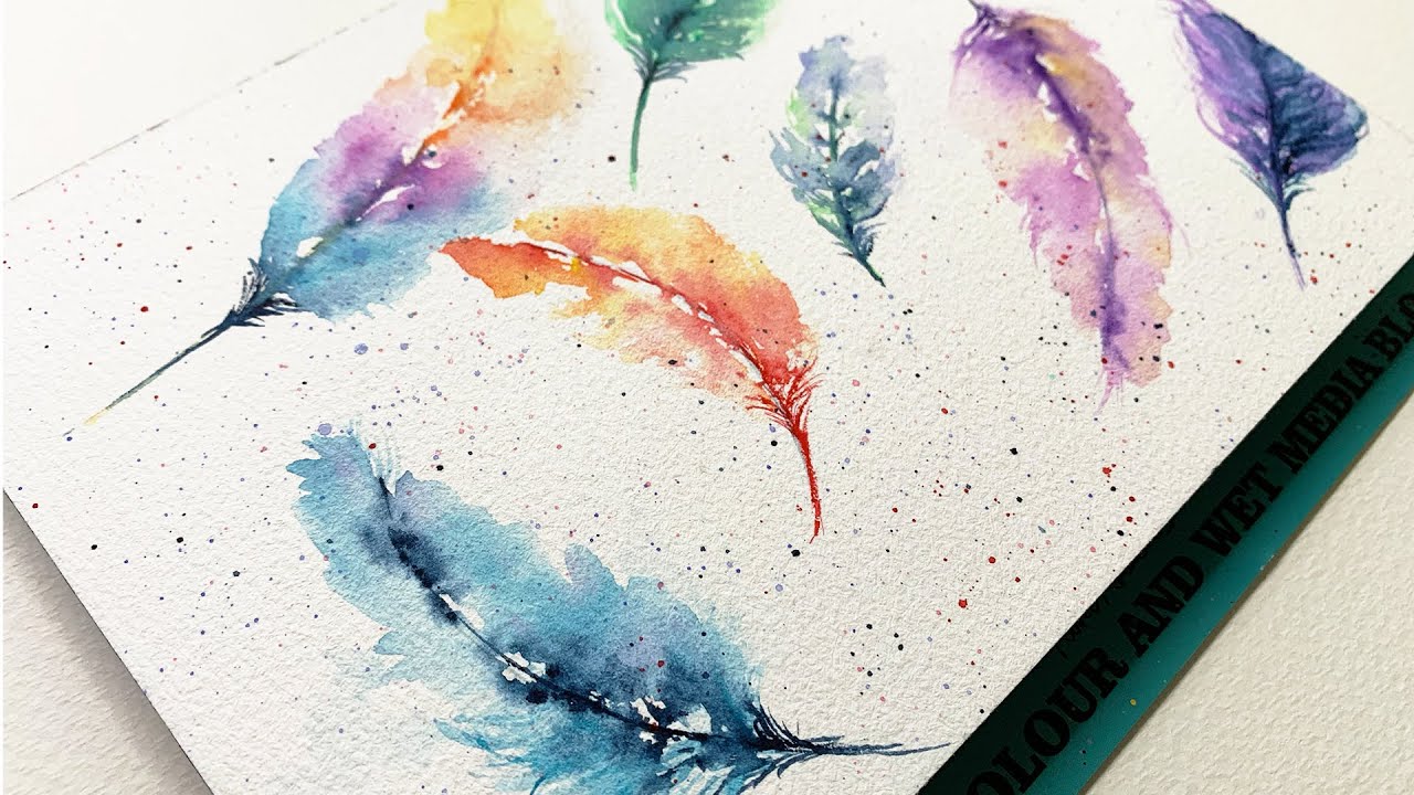 How to paint loose watercolor feathers?  Easy Techniques for Beginners! Paint with me