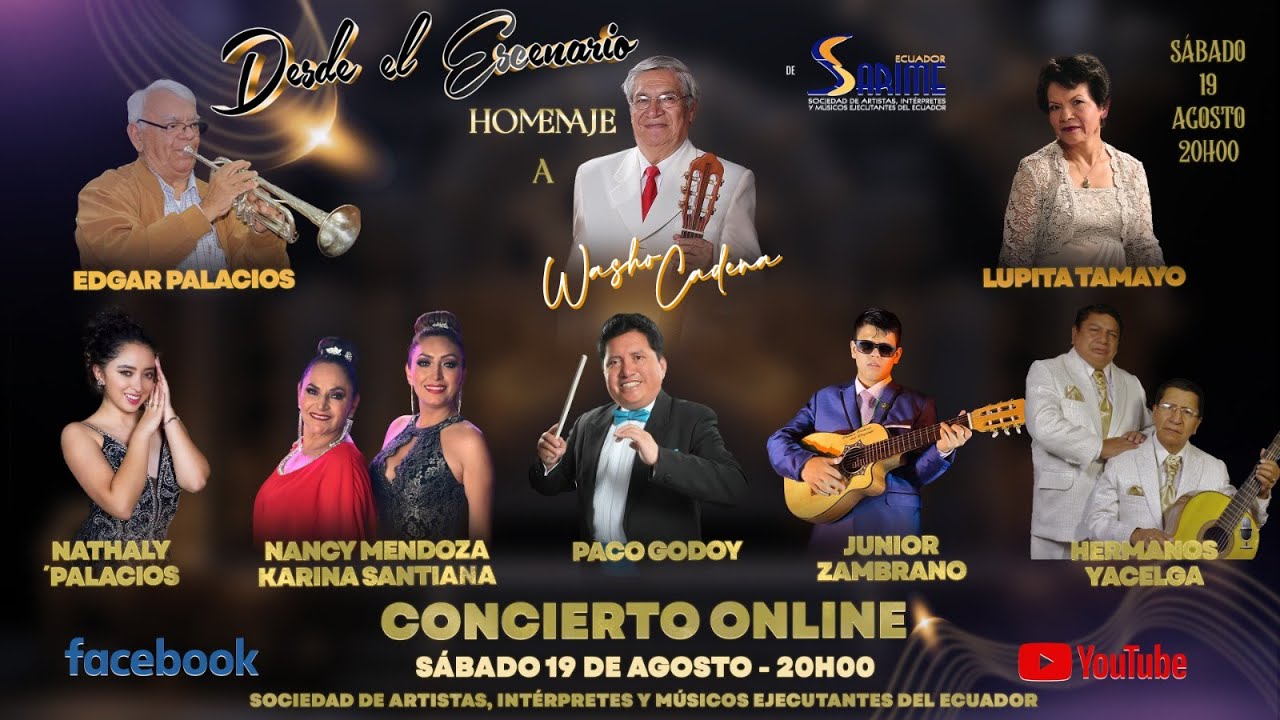 HOMENAJE AL MAESTRO WASHINGTON CADENA - DESDE EL ESCENARIO DE SARIME - 19 AGOSTO 2023