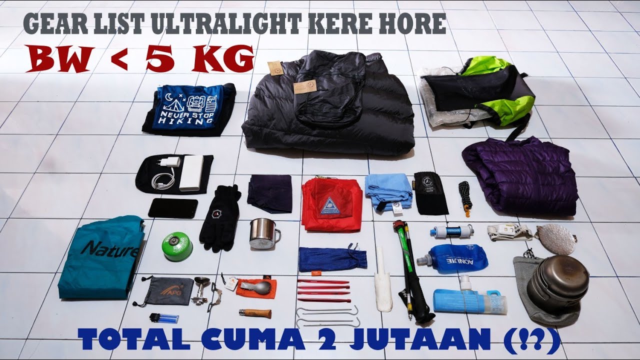 #3 [Gear list] Peralatan Ultralight Murah Meriah
