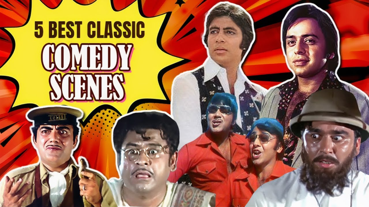 Top 5 Classic Comedy Scenes | Padosan | Bombay To Goa | Mehmood | Kishore Kumar | Hindi Comedy