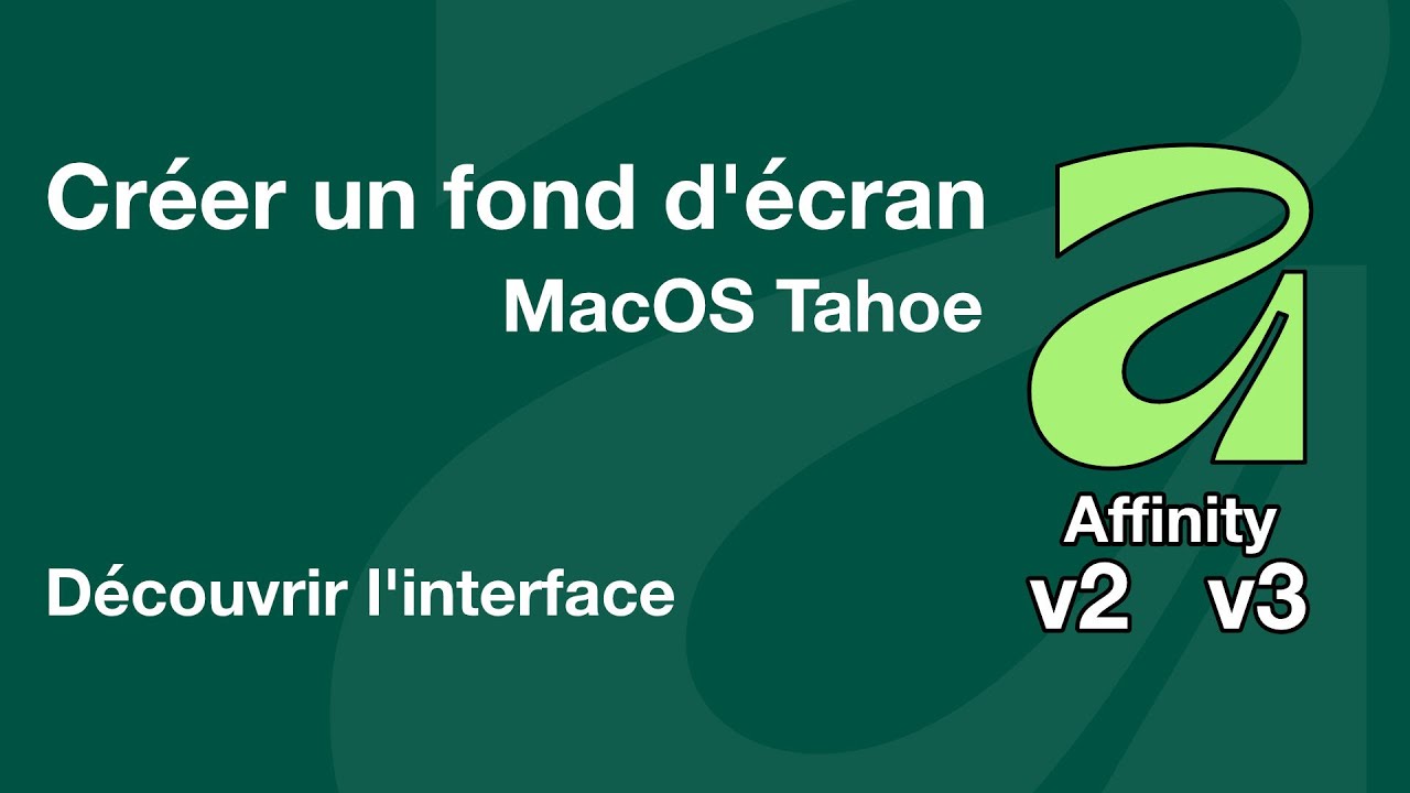 Affinity Studio : créer un fond d'écran MacOS Tahoe