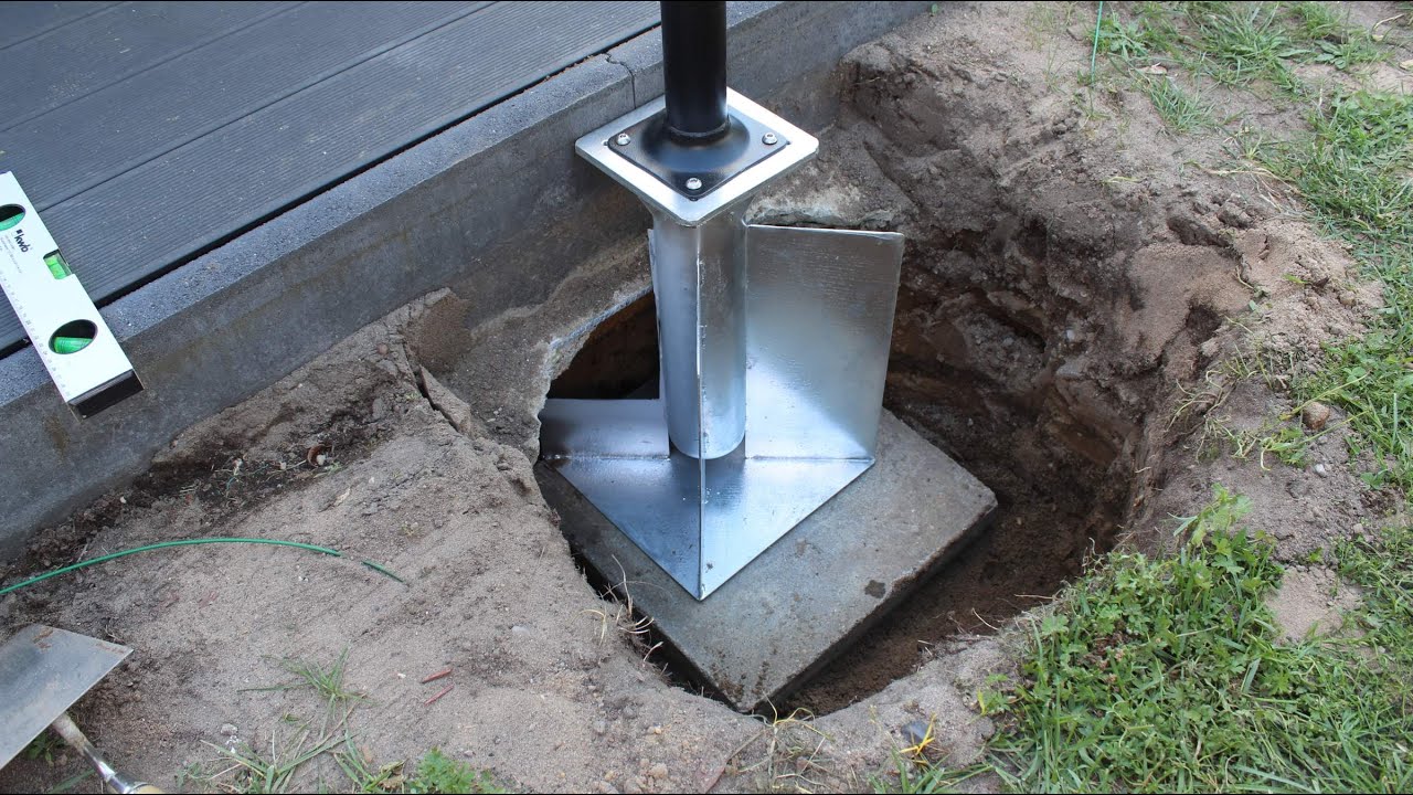 Schirmständer betonieren