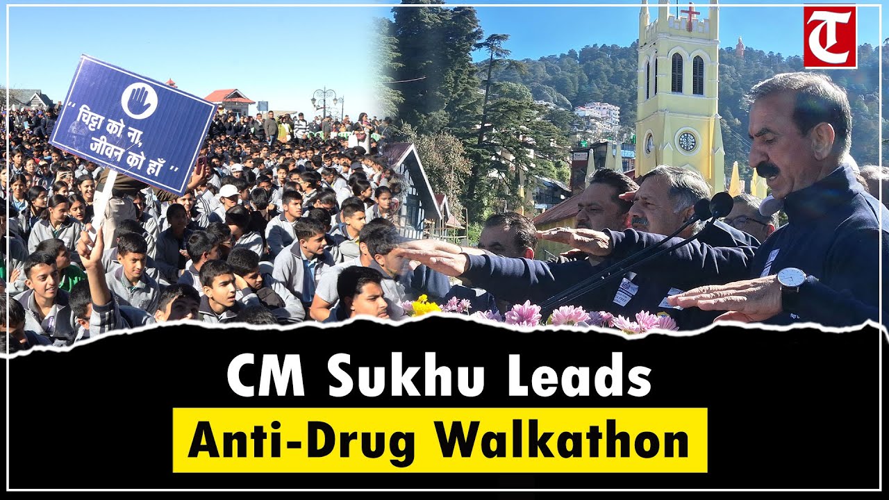 CM Sukhu Joins Anti-Chitta Walkathon in Shimla, Leads Awareness Drive Against Drug Abuse