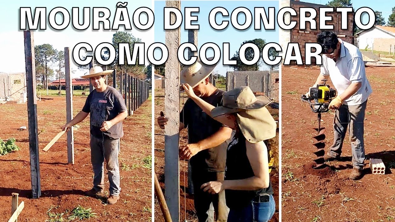 COMO COLOCAR MOURÃO DE CONCRETO - Deixe seu mourão de concreto alinhado com essa dica