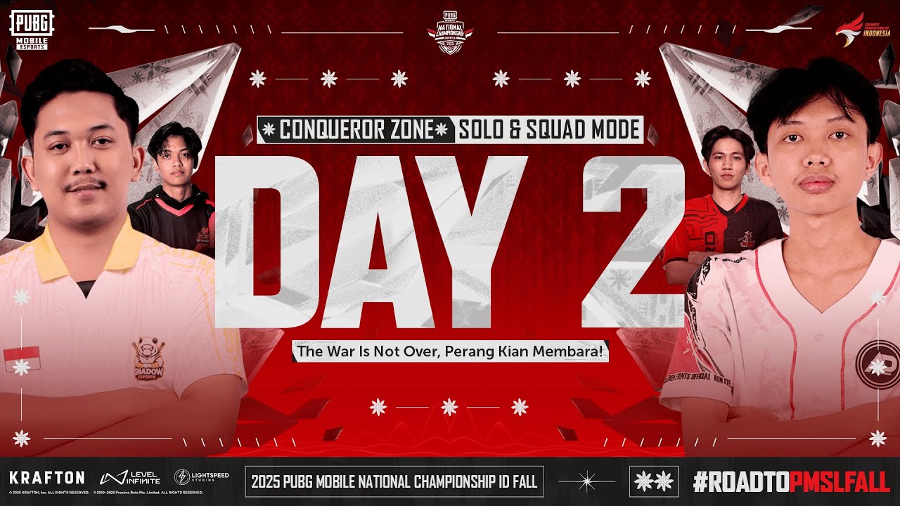 [🔴 LIVE] PUBG MOBILE NATIONAL CHAMPIONSHIP ID FALL 2025 | CONQUEROR ZONE - SOLO & SQUAD MODE | DAY 2