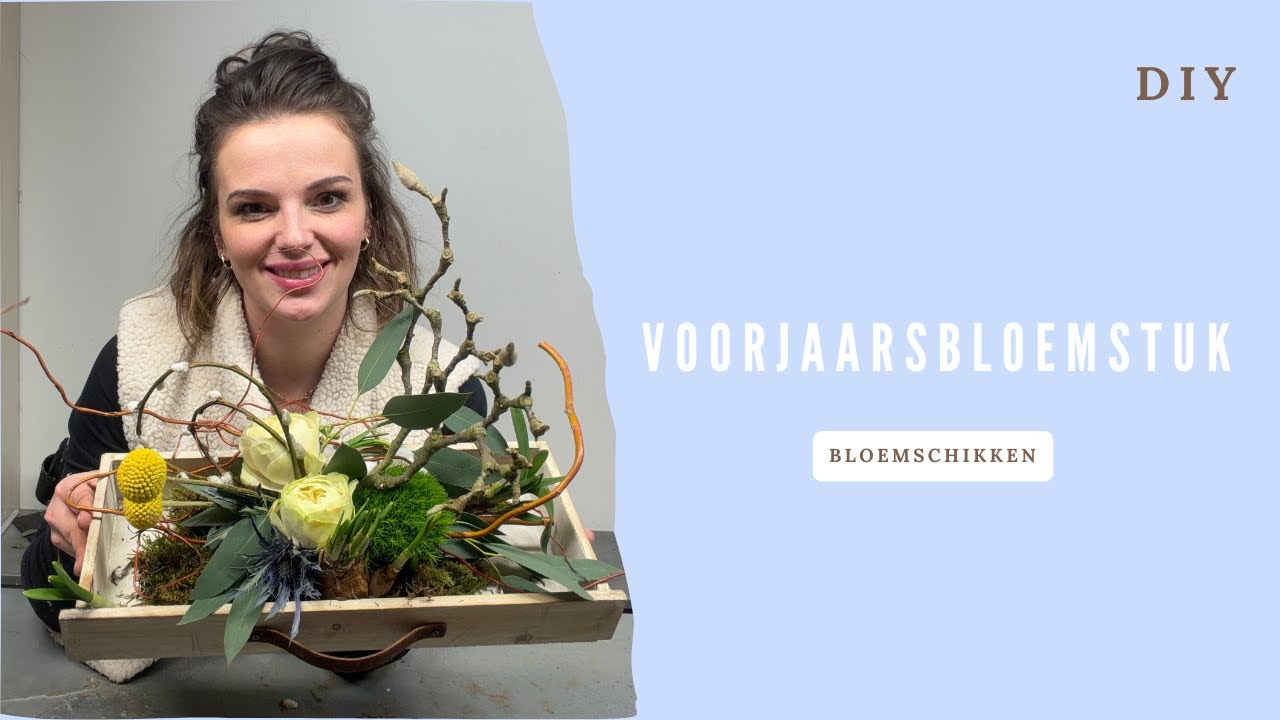 Voorjaarsbloemstuk 🌼| DIY | Cursus Bloemschikken #424| Carlein Tukkers