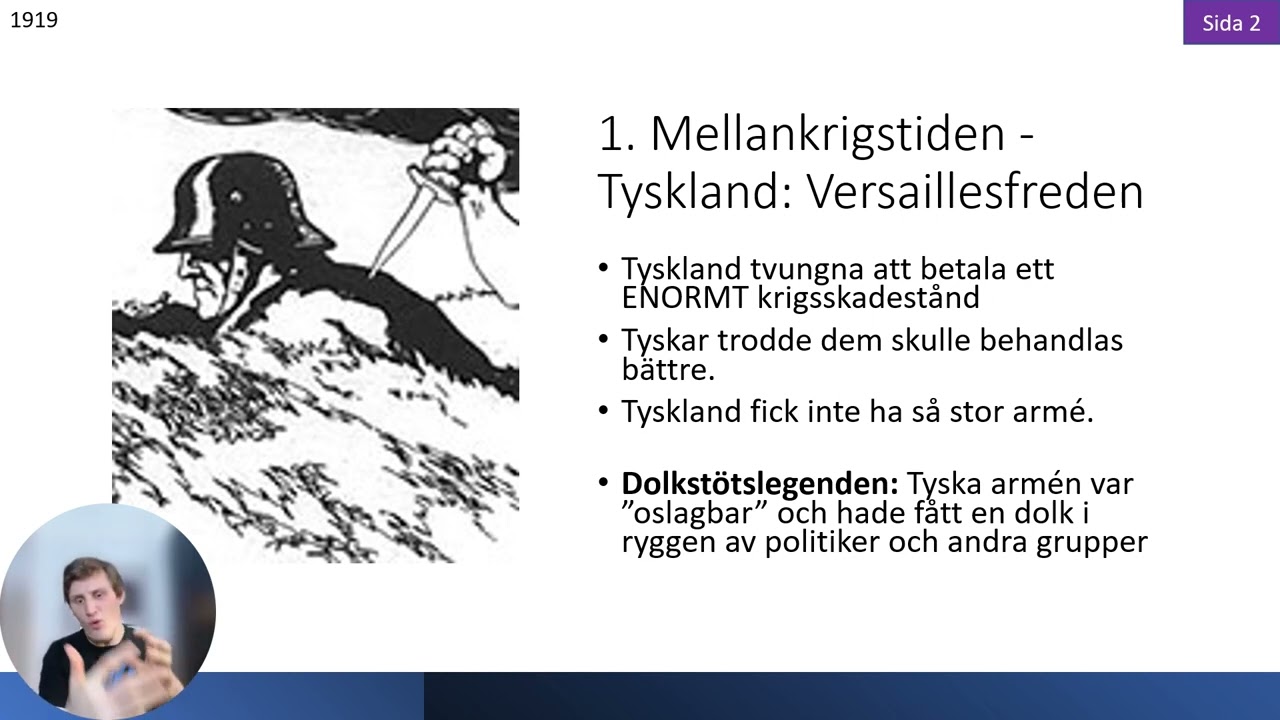 HISTORIA: Mellankrigstiden 1918-1939 (Genomg&aring;ng)