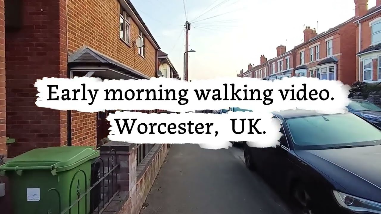 Peaceful early morning walking video, Worcester UK @WalkwithLoz 