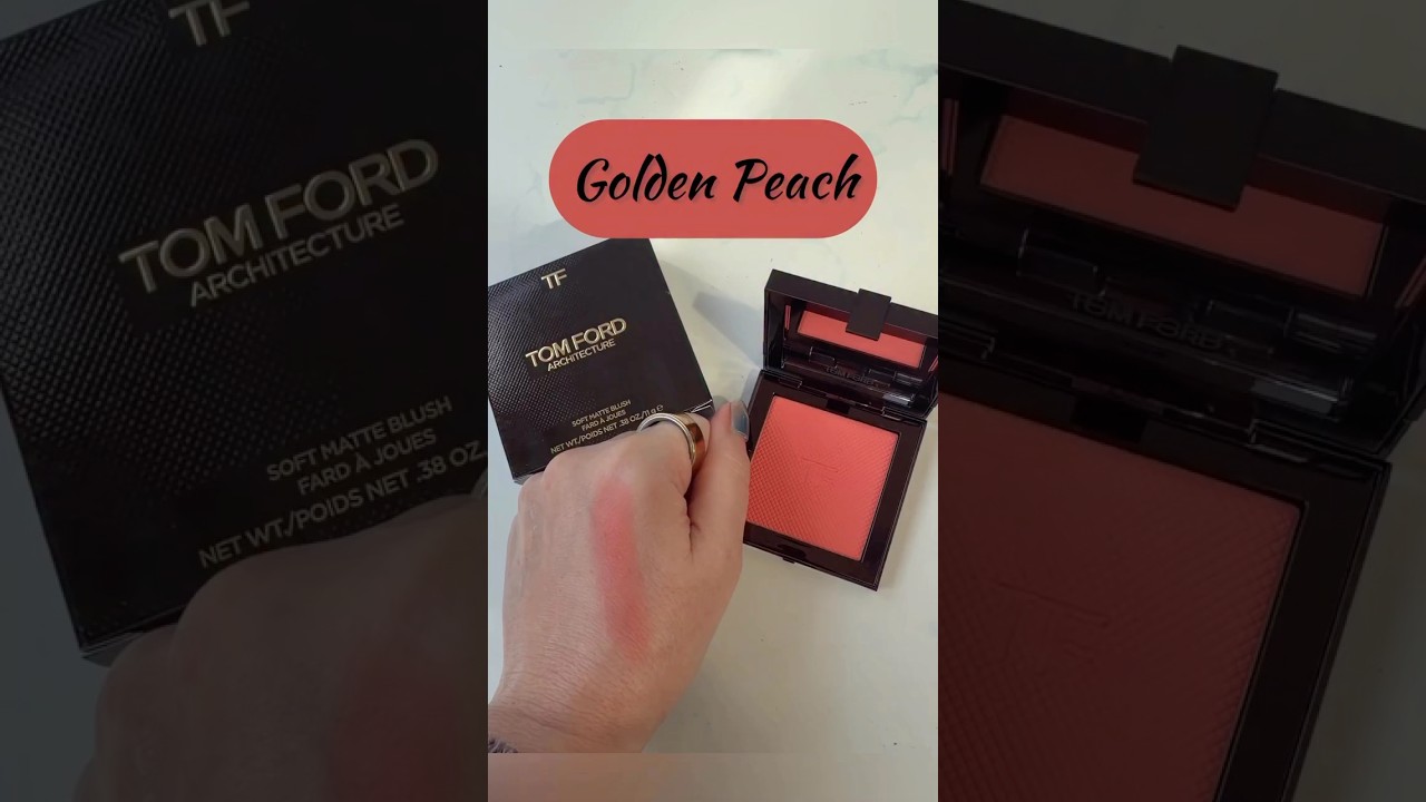 Live swatches of the brand-new Tom Ford Architecture Matte Blush in Golden Peach 🍑