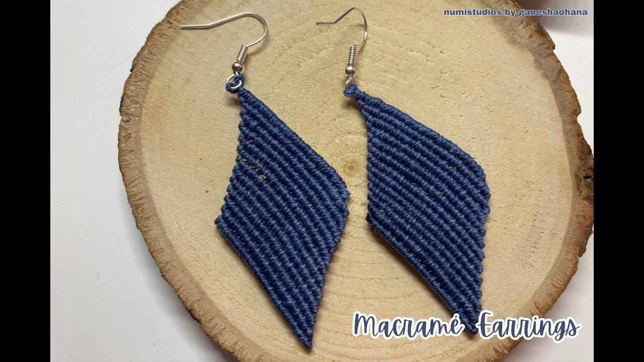 Macramé Earrings | Diamond-Shaped Earrings | Easy Tutorial