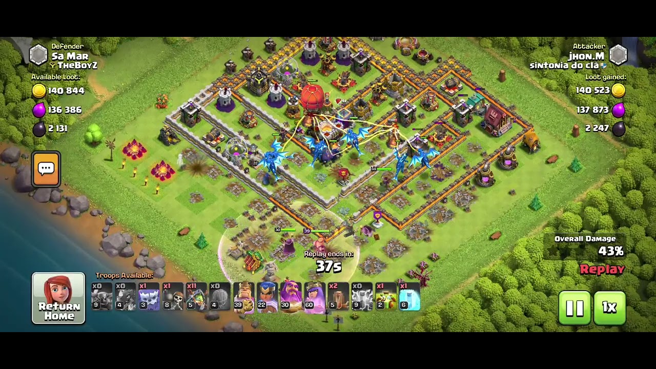 My village is all damaged😨(Clash of clans)