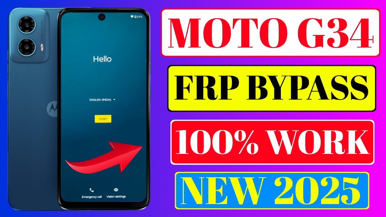 Moto G34 5G Frp Bypass | New Method 2025 | Motorola G34 5G Frp Bypass Android 14