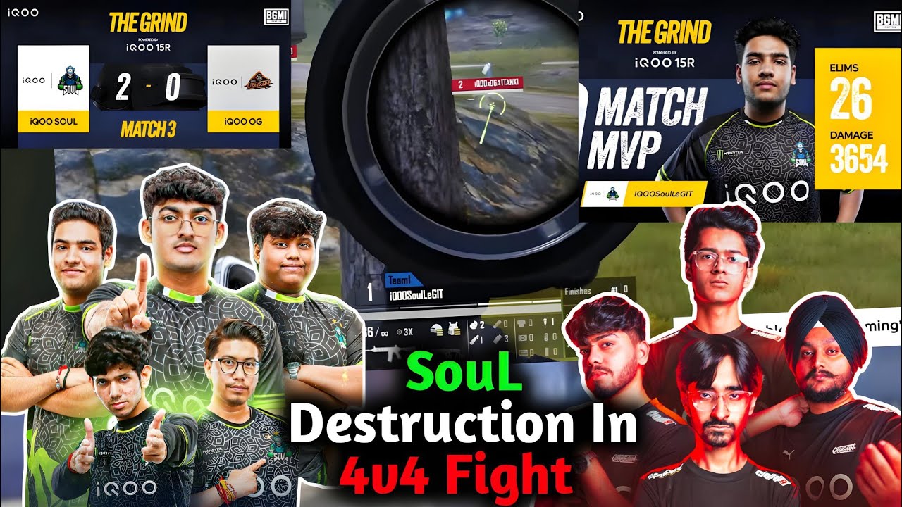 SouL Destroyed OG in 4v4 Fight🥵 Joker Legit 1v4 Back To Back🚨 Legit MVP🔥