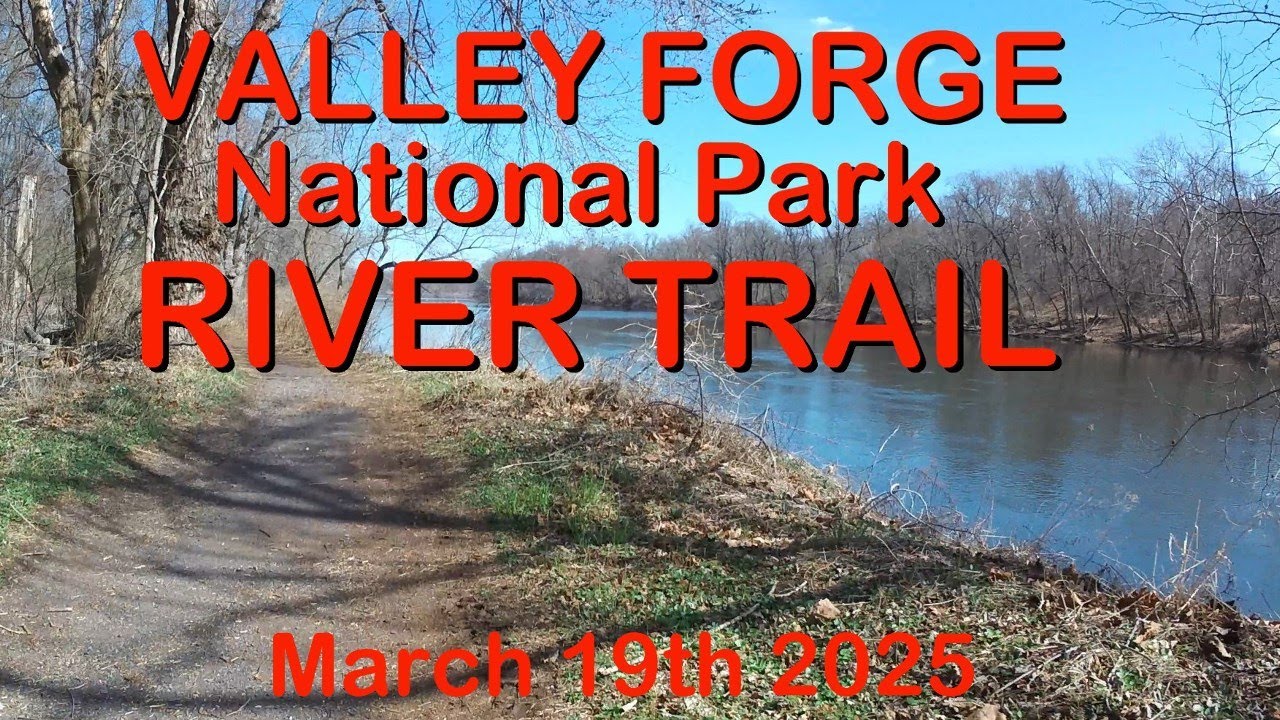 Riding the River Trail in Valley Forge National Park from Betzwood to Pawlings Rd (4K)