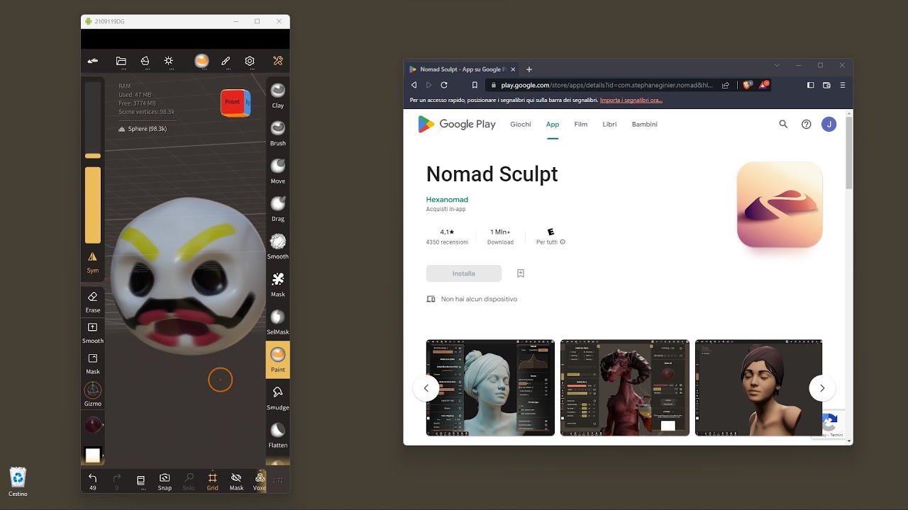Videoguide - 3D Sculpting and Paiting with Smartphone or Table, Using App Nomad Sculpt Fast and Easy