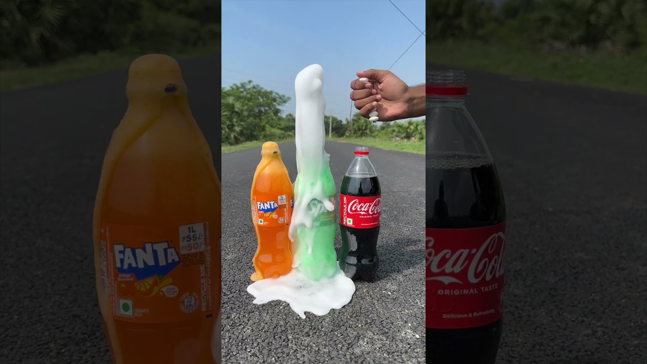 Coca Cola , Fanta and Sprite vs Mentos