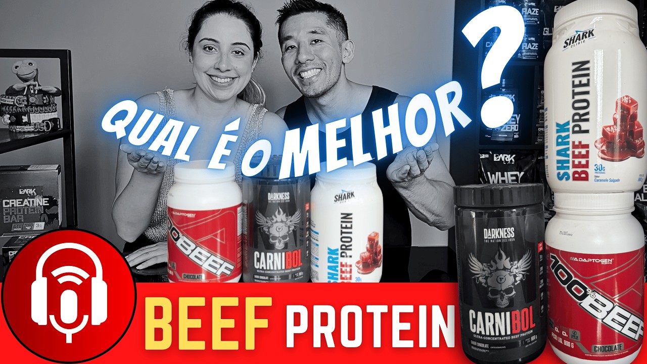 Melhor Beef Protein em 2026 | 100% Beef Adaptogen, Carnibol Darkness e Beef Protein Shark Pro