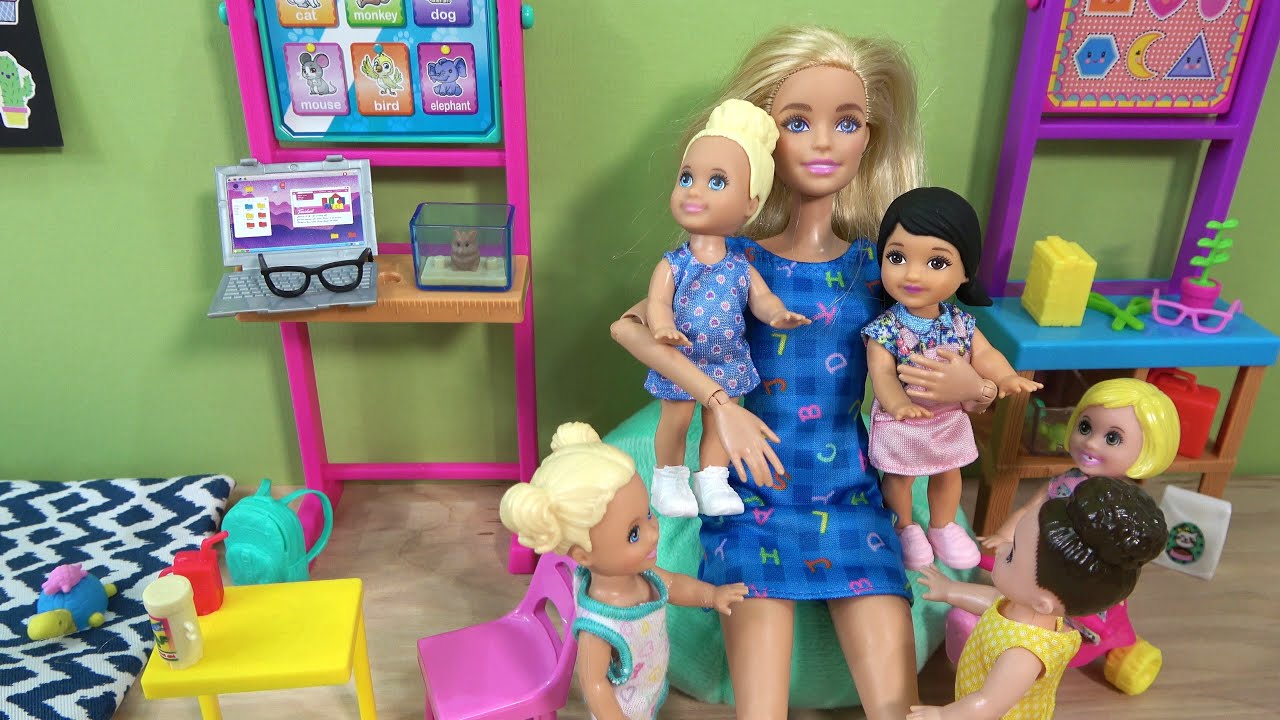 Barbie and Ken at Barbie Dream House Story: Trouble at Day Care and Barbie's Baby Birthday Party