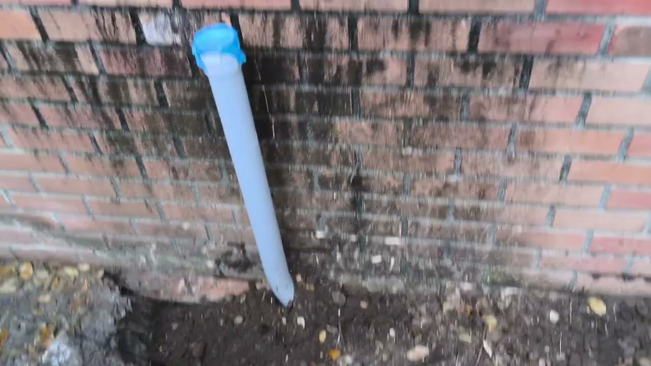 Covered the trench up in the rain so it wouldn't wash out the dirt