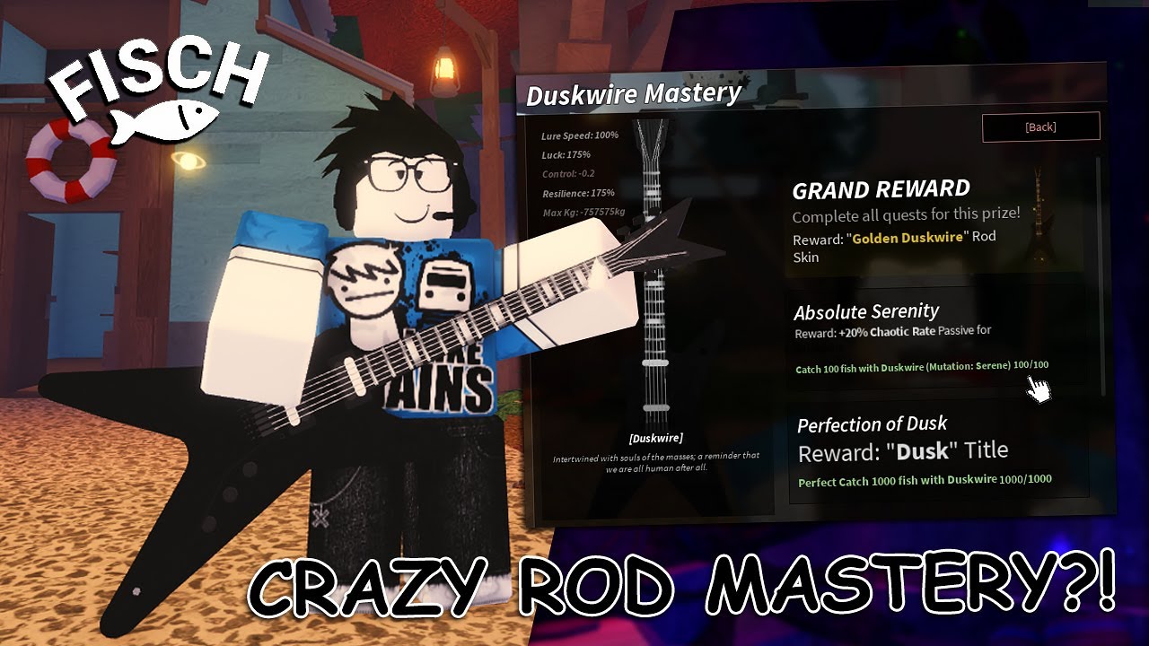 Новое мастерство DUSKWIRE ROD в Roblox FISCH!