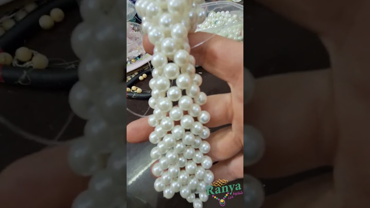 عمل رابطة عنق (كرافتة) بالخرز beads cravat #beads #خرز #هاند_ميد #handmade #accessories #necktie