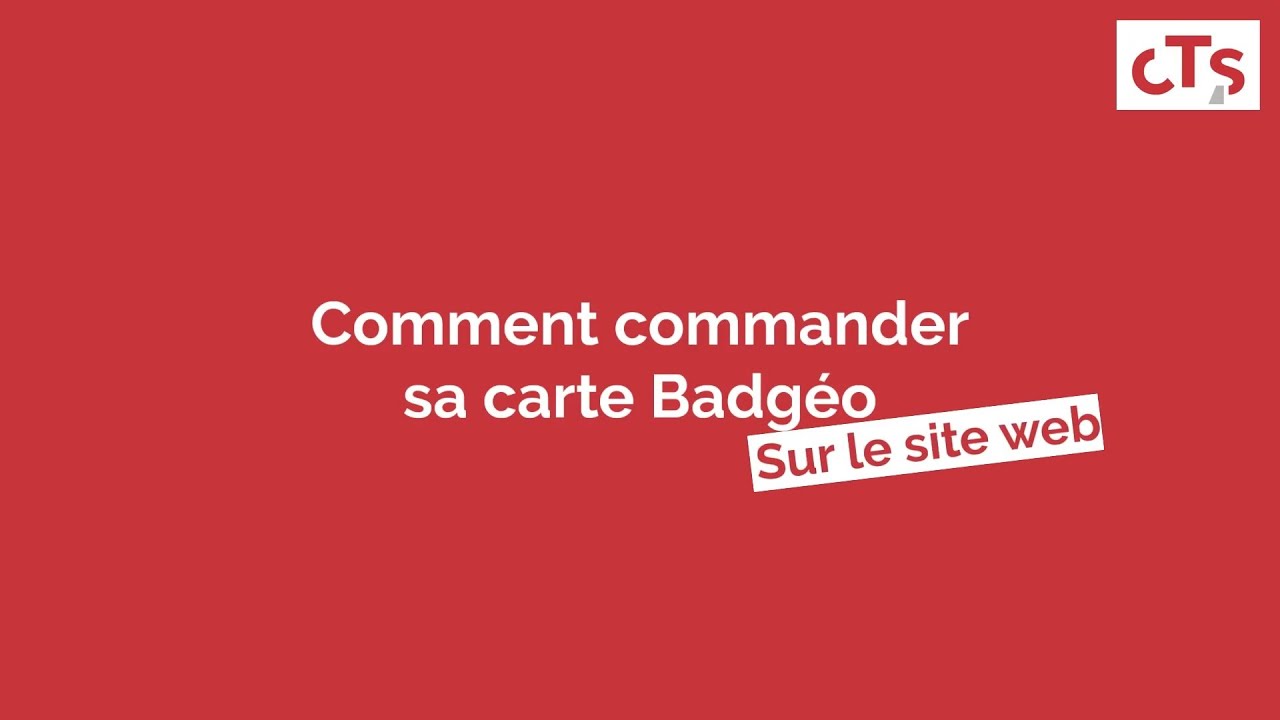 Commander une carte Badgéo en ligne