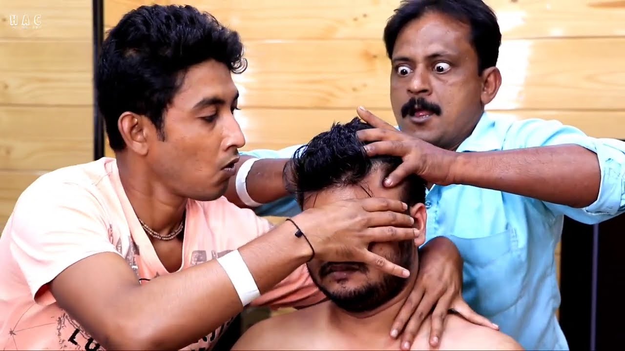 ASMR unique 4 hands spacial chair massage with neck crack and skin crack and spine crack