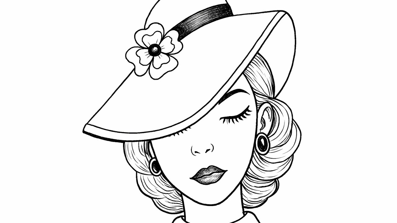 How to draw girl with hat || Easy drawing for beginners || step by step || @Animagic-13 