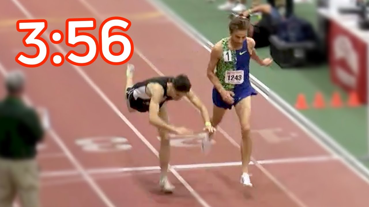Craig Engels Diving Mile Finish