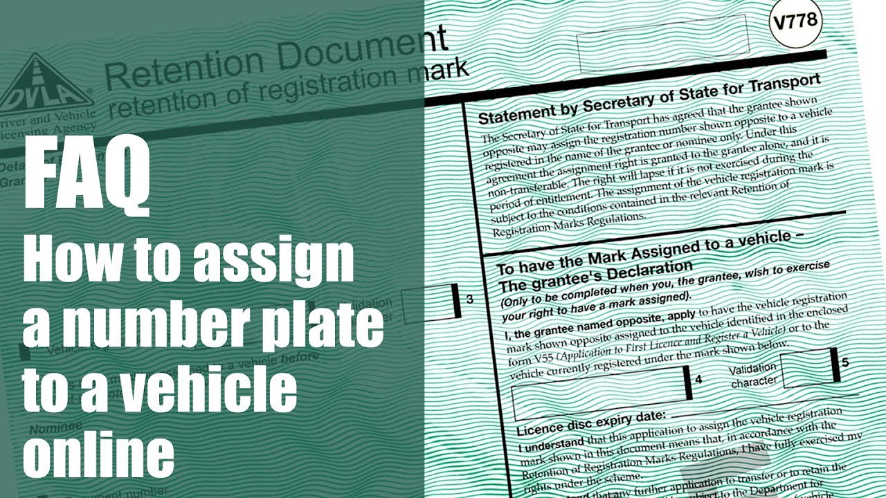 Assign A Number Plate To A Car - National Numbers