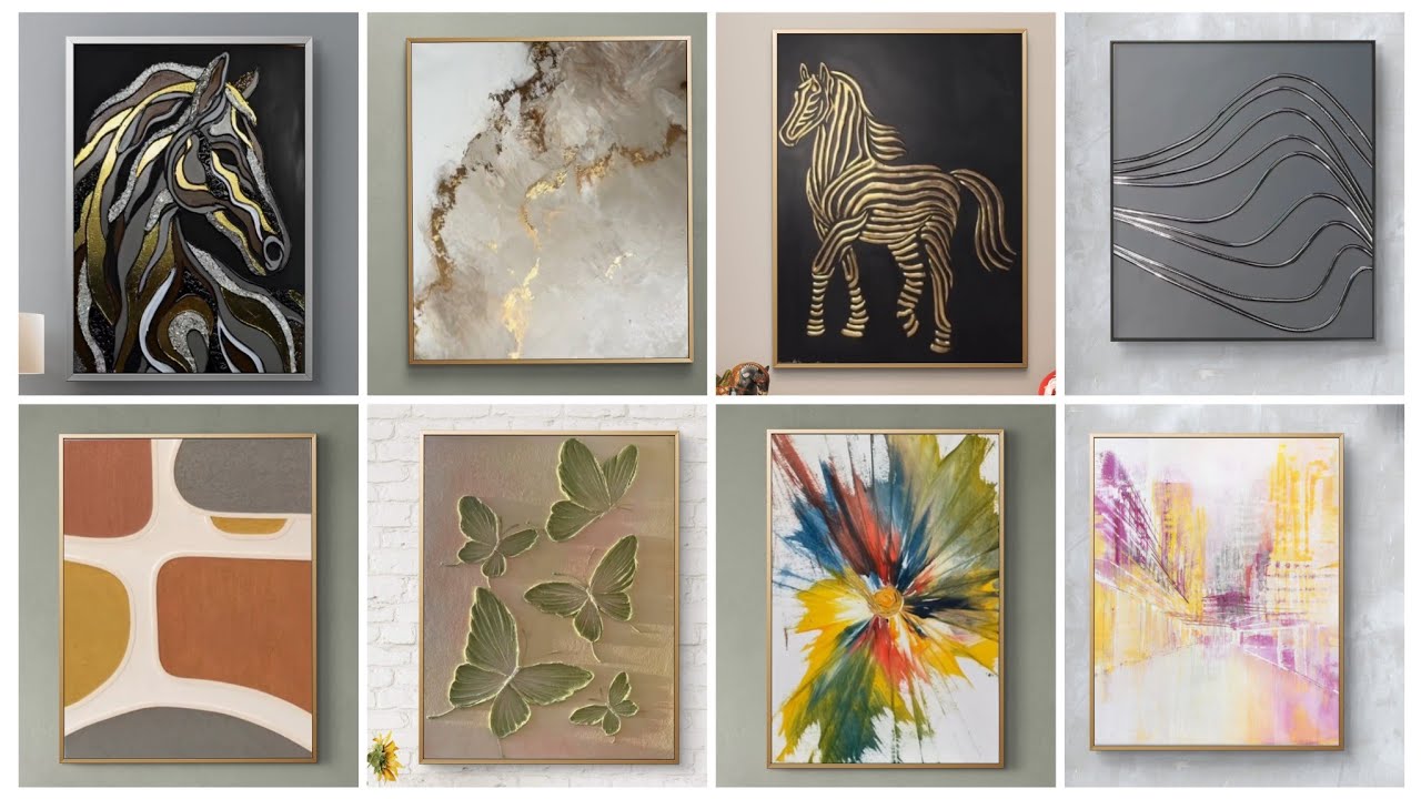 أفكار ✨ عمل لوحات فنية رائعة للمبتدئيين بشكل بسيط وراقي #craft #diy #ideas #deco #اعمال_يدويةj