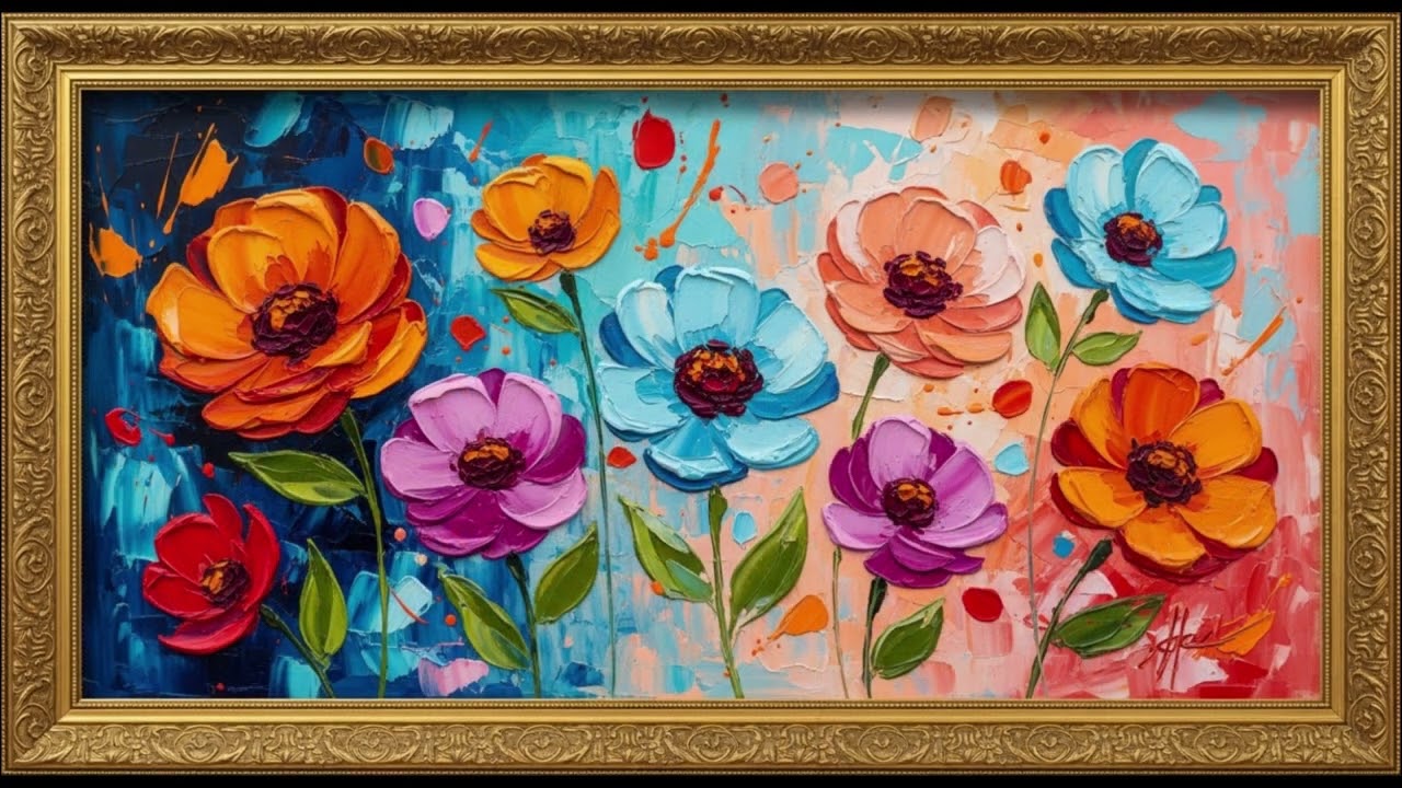 Beatifull TV Wallpaper for your living room for 2 hours No sound